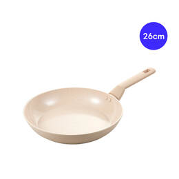 Chảo nh&ocirc;m chống d&iacute;nh phủ ceramic LocknLock Marble Ceramic IH CAF / CAW 20/24/26/28 d&ugrave;ng được bếp từ - M&agrave;u be